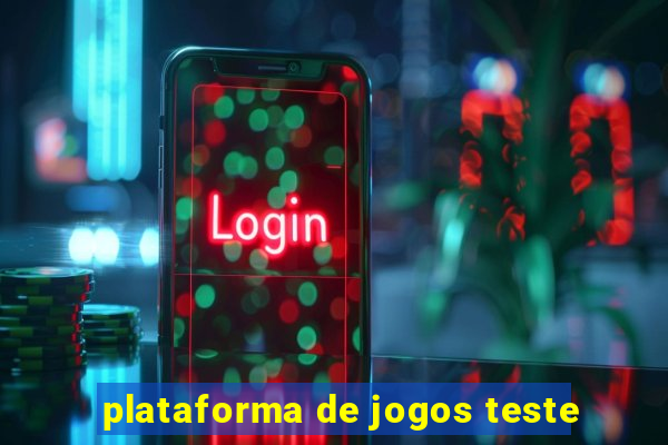 plataforma de jogos teste